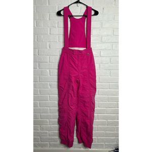 Vintage Roffe Snow Bib Hot Pink Sun Valley Women's size 8 Made In USA
